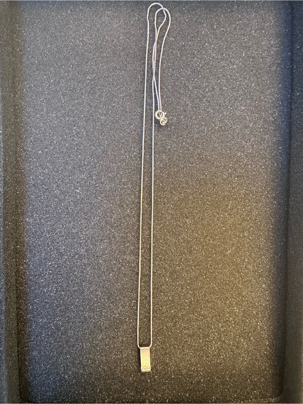 Delicate Silver Bar Pendant Necklace
